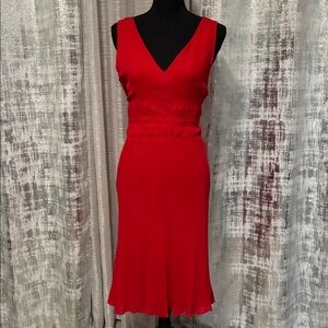 Elegant Red Sleeveless Dress